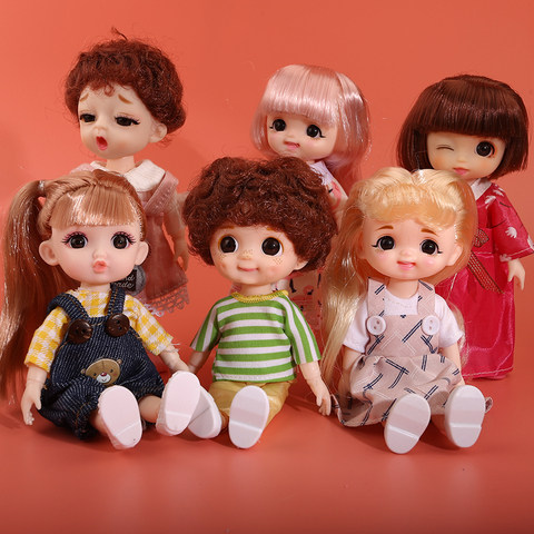 Poupée articulée BJD pour fille, 16cm, 13 poupées articulées mobiles, cheveux longs, yeux 3D, jouet petite fille, maquillage, cadeaux pour filles ► Photo 1/6