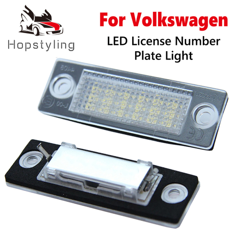 LED feux de plaque d'immatriculation pour VW T5 T6 Transporter Jetta 5 Passat B6 B5.5 Golf 4 Syncro 5 Touran CaddySkoda superbe Octavia ► Photo 1/6