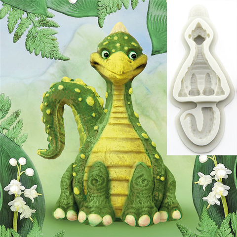 Luyou – moule à gâteau en Silicone dinosaure, bricolage, en résine, Fondant, outils de décoration de gâteau d'anniversaire, accessoires de cuisine, 1 pièces, FM1874 ► Photo 1/6