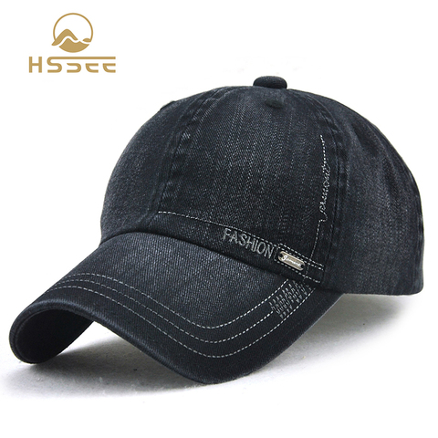 HSSEE – casquette de baseball officielle en coton authentique, tissu denim, peinture de protection de l'environnement, ne se décolore pas, accessoires pour hommes ► Photo 1/6