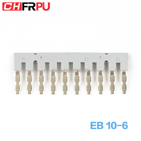 EB 10-6 convient pour UK2.5 UK5 connecteur de fiche latérale Din Rail bornier bande de connexion de court-circuit ► Photo 1/1