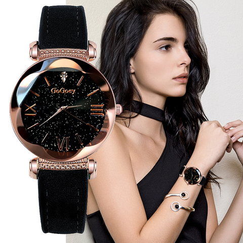 Gogoey – montre-bracelet ciel étoilé pour femmes, à Quartz, pour dames ► Photo 1/5