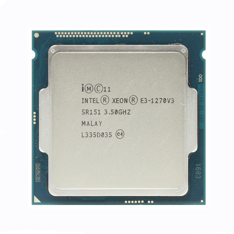 Intel Xeon E3 1270 V3 3.5GHz, Quad Core 8MB, processeur d'unité centrale SR151, LGA1150 ► Photo 1/1
