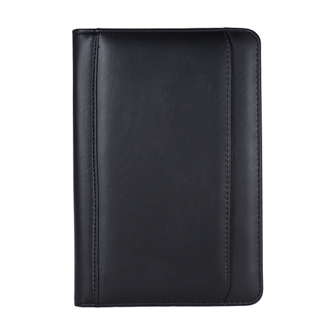 Portefeuille professionnel Portable A5 en cuir PU, avec porte-cartes de visite, bloc-notes ► Photo 1/1