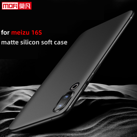 Coque de protection en silicone souple mat pour meizu 16 s, étui noir ultra mince en TPU pour téléphone ► Photo 1/6