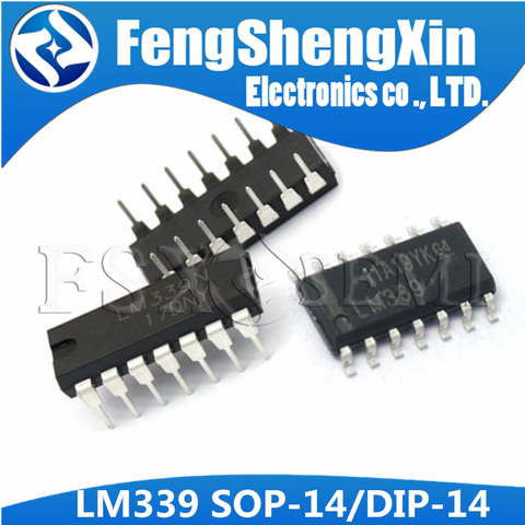 10 pièces/lot nouveau LM339 LM339N DIP-14 LM339DR SOP-14 basse puissance basse tension Offset Quad comparateurs IC livraison gratuite ► Photo 1/4