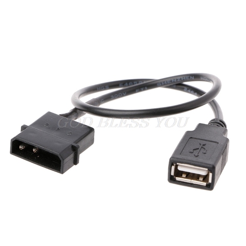 Câble adaptateur d'alimentation interne 5V, 30cm, 2 broches IDE Molex vers USB 2.0 Type A, livraison directe ► Photo 1/5