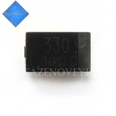 20 pcs/lot SMD 6.3V 330UF condensateur au tantale faible ESR 330UF 4TPB330M 7343 peut remplacer OE128 OE907 0.8 ► Photo 1/1