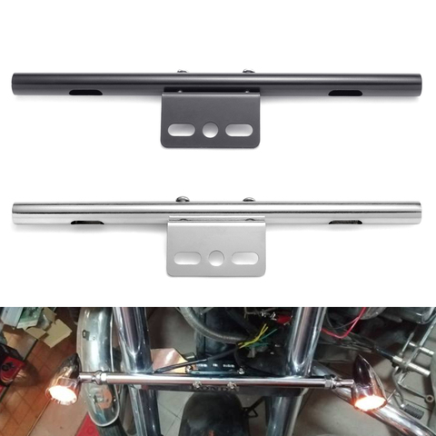 Kit de supports de fixation de barre de lumière LED avant arrière clignotants universels de moto support de barre de feu de frein pour Harley Honda Suzuki ► Photo 1/6