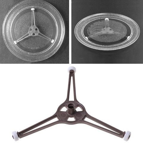 Four à micro-ondes plateau en forme de Triangle pour pièces de micro-ondes plaque de verre plat 24.5cm ► Photo 1/6