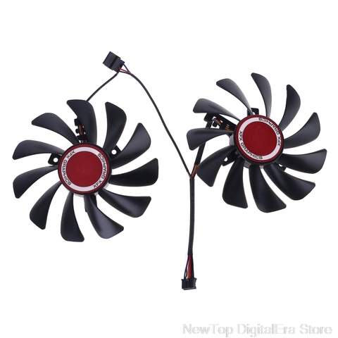 2 pièces 95mm FDC10U12S9-C CF1010U12S Ventilateur Refroidisseur pour XFX Radeon RX580 RX590 Ventilateur de Carte Graphique O15 20 Livraison Directe ► Photo 1/6