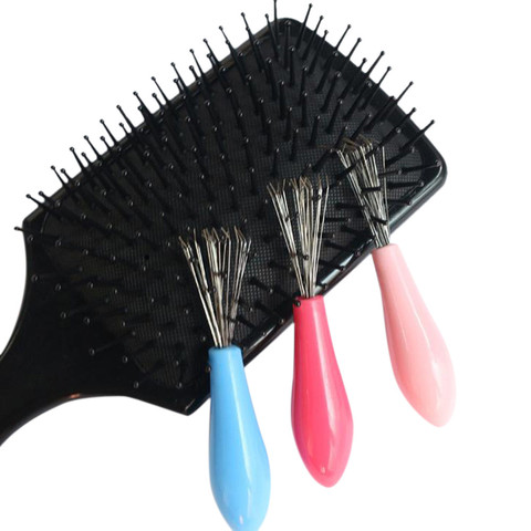 Peigne brosse nettoyant nettoyant décapant intégré outil de beauté poignée en plastique peigne à cheveux nettoyage crochet Salon coiffure outil ► Photo 1/4