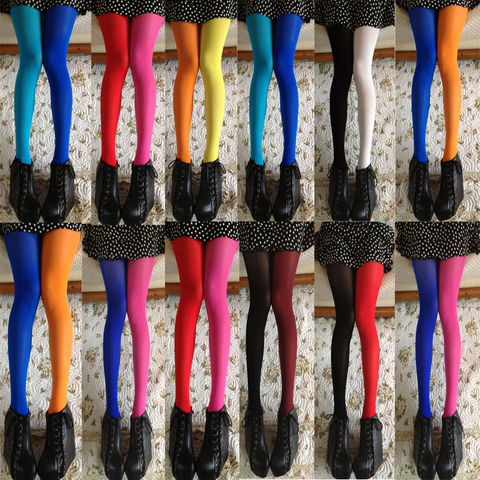 Femmes Patchwork couleur pieds collants collants extensibles bas élastique deux couleurs solide bas femmes chaussettes ► Photo 1/6