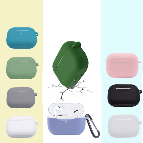 Coque en Silicone pour Airpods Pro coque sans fil Bluetooth pour apple airpods pro housse etui étui pour écouteurs pour Air Pods pro 3 Fundas ► Photo 1/5