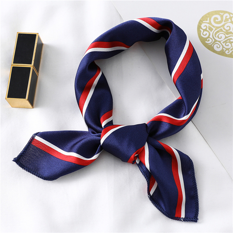 2022 Design soie carré écharpe pour les femmes petit cou foulards mode impression Foulard bandeau Satin cou tête Foulard ► Photo 1/6