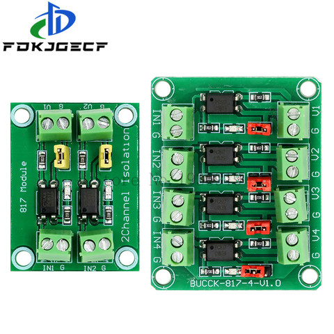 Carte d'isolation optocoupleur 2 voies 4 canaux, convertisseur de tension, Module adaptateur 3.6-30V, pilote isolé photoélectrique, PC817 ► Photo 1/5