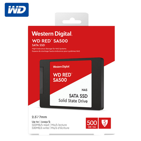 Western Digital – disque dur SATA rouge de 500 pouces, SATA, avec adaptateur en métal, SA500, capacité de 2.5 go, 1 to, 2 to, 4 to ► Photo 1/6