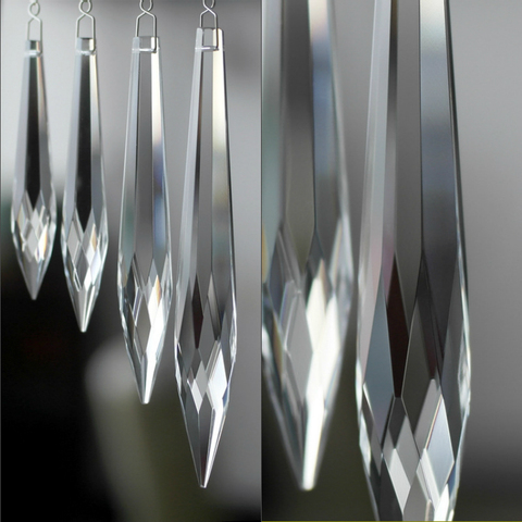 Pendentifs à glaçage multiples en verre cristal, 76mm, 10 pièces par lot, éclairage décoratif décoratif de plafond ► Photo 1/1