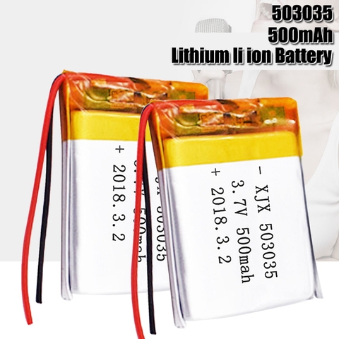 3.7V Lipo cellules 503035 500mah Lithium polymère batterie Rechargeable pour MP3 MP4 GPS bluetooth casque DVD lampe à LED E-book ► Photo 1/6