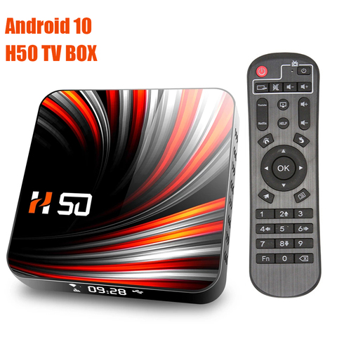 Boîtier Smart TV Android 10, 4 go 32 go 64 go, H.265, vidéo 3D, 2.4G 5GHz, Wifi, Bluetooth, décodeur H50, 4K ► Photo 1/6