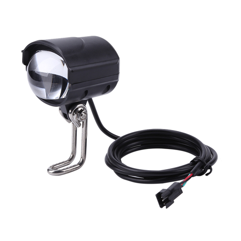 E-bike phare vélo électrique lampe frontale LED e-scooter vélo moto 2 en 1 étanche klaxon phare 36V-60V ► Photo 1/6