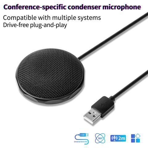 Microphone à condensateur USB, Portable, omnidirectionnel, pour réunion, chant en direct, ordinateur ► Photo 1/6