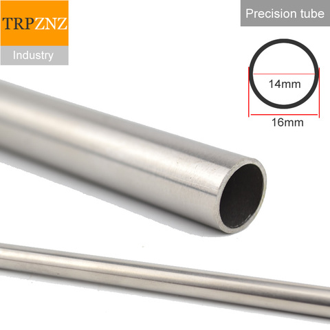 304 tube d'acier inoxydable tuyau de précision, OD16x1mm, diamètre extérieur 16mm, paroi épaisse 1mm, diamètre intérieur 14mm, tolérance 0.05mm ► Photo 1/5