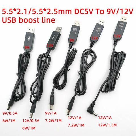 Câble USB Step Up, 2 pièces, Module USB 5V à DC 9V, 12V, convertisseur, 5W, 8W, 3.5x1.35, 2.1x5.5mm ► Photo 1/1