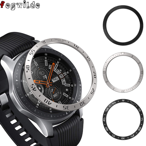 Bague lunette pour Samsung Galaxy montre 46mm 42mm engrenage S3 frontière métal anti-rayures couverture accessoires galaxie montre 3 45mm 41mm ► Photo 1/6