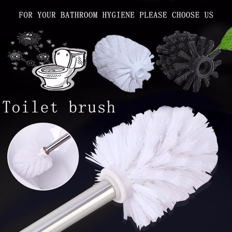 Support universel de tête de brosse de toilette, blanc et noir, pièces de rechange, outils de nettoyage, brosse de toilette, accessoires de salle de bain à domicile ► Photo 1/6