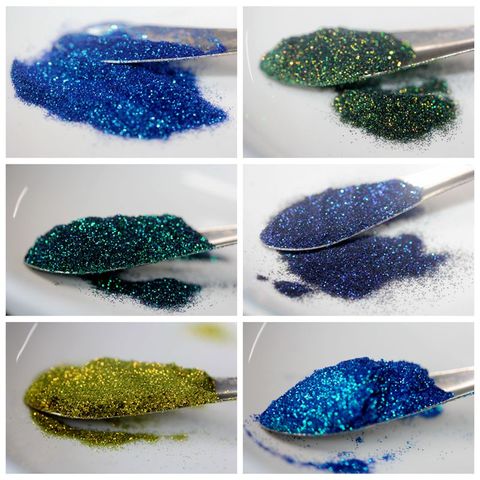 Poudre pailletée caméléon Extra fine, 0.1mm, pour maquillage du visage, Nail Art, résine acrylique, DIY bricolage ► Photo 1/6