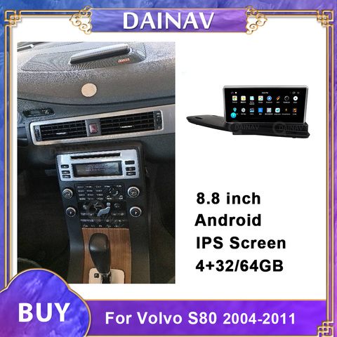 Autoradio Android, Navigation GPS, lecteur DVD multimédia, 2 Din, pour volvo xc70 del 2008 ► Photo 1/6
