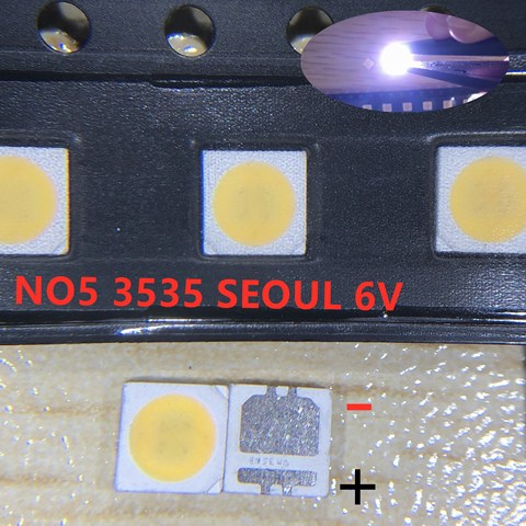 200 pièces séoul haute puissance LED LED rétro-éclairage 2W 3535 6V blanc froid 135LM TV Application SBWVL2S0E ► Photo 1/6