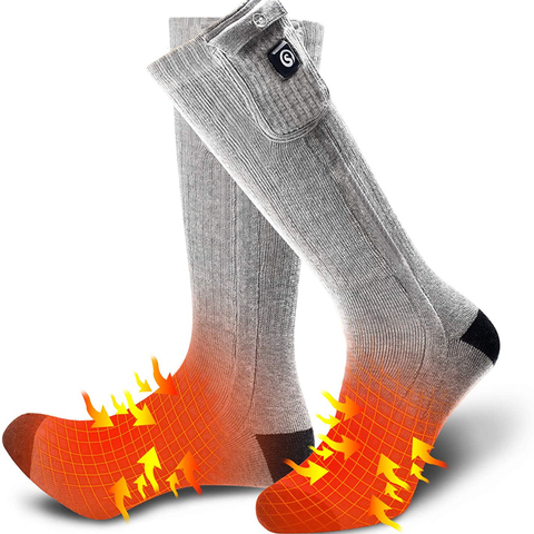 Sports d'hiver ski Rechargeable électrique chaussettes chauffées 7.4V 2200mAh batterie alimenté chaussettes thermiques pour Camping équitation randonnée ► Photo 1/6