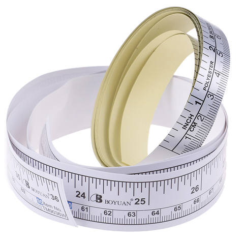 Règle de vinyle de ruban à mesurer métrique auto-adhésive pour la Machine à coudre autocollant ruban à mesurer adhésif 90/151cm ► Photo 1/6