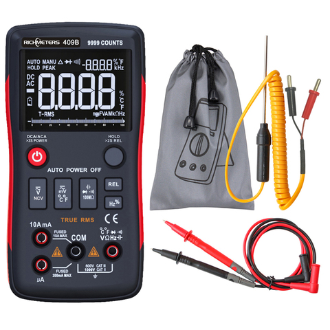 RM409B multimètre numérique bouton 9999 comptes avec graphique à barres analogique tension ca/cc ampèremètre courant Ohm Auto/manuel ► Photo 1/6