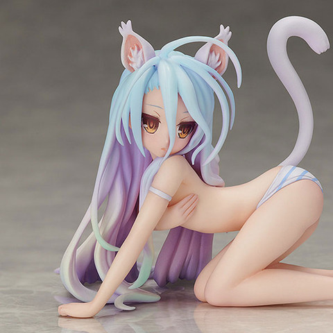 Figurine de chat Shiro en PVC, 9CM, jouet pour filles Sexy, modèle de collection, Action, cadeau ► Photo 1/6