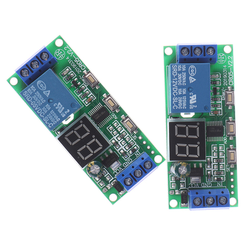 1PCS 65*8*18mm Multifunction Digital Time Infinite Delay Switch Timer Relay Module DC 5V / 12V / 24V ► Photo 1/6