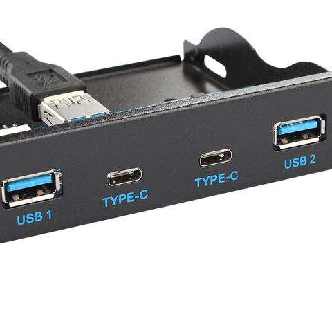 CY USB 3.1 panneau avant en-tête à USB-C et USB 3.0 HUB 4 Ports panneau avant carte mère câble pour 3.5 