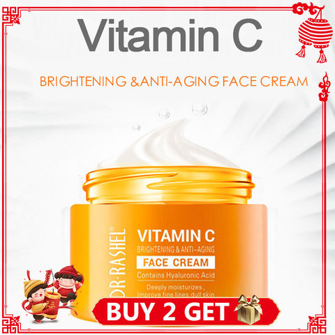 DR. RASHEL vitamine C crème pour le visage blanchissant hydratant éclaircir améliorer les ridules peau terne acide hyaluronique sérum Anti-âge ► Photo 1/5