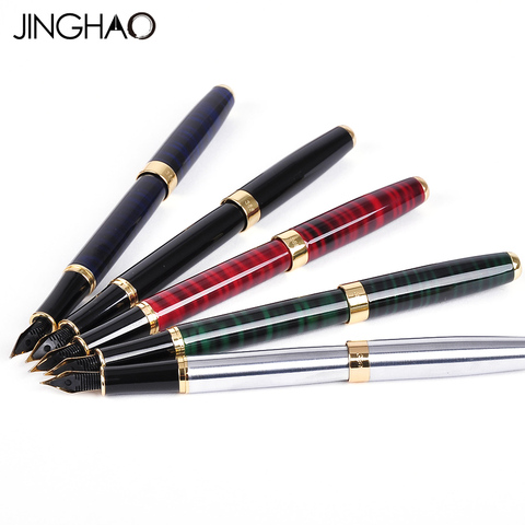 JINHAO – stylo à encre en métal noir de haute qualité, stylo à plume F, fournitures scolaires et de bureau, papeterie élégante pour cadeau d'écriture ► Photo 1/6