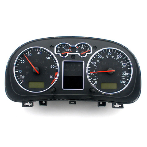Compteur de vitesse décor mat Chrome jauge groupe Bezal tableau de bord chrome cadran anneau pour VW MK4 Golf 4 Jetta GTI GLI V6 4 mouvement ► Photo 1/4