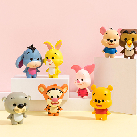 Figurine d'action de Collection Disney Winnie l'ourson, boîte aveugle, jouets, tigre, cochon Roo, mignon, cadeaux pour enfants ► Photo 1/6