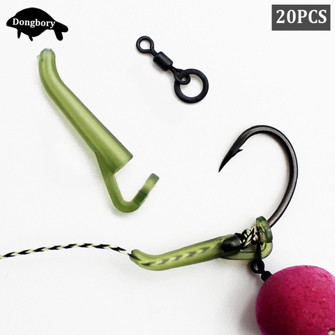 Kit d'accessoires de pêche à la carpe, 20 pièces, Micro anneau, connecteur pivotant, alignement de ligne en D, assortiment de plate-forme de pêche à la carpe ► Photo 1/6