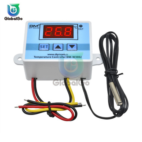 W3002 12 V 24 V 110 V 220 V LED régulateur de température numérique Thermostat thermorégulateur capteur mètre réfrigérateur eau chauffage refroidissement ► Photo 1/6