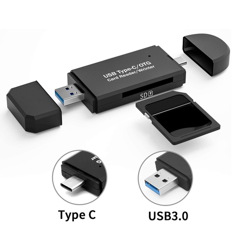3 en 1 Type C à USB 2.0 3.0 OTG Micro TF lecteur de carte SD lecteur Flash haute vitesse adaptateur de carte mémoire intelligente pour ordinateur portable Android ► Photo 1/6
