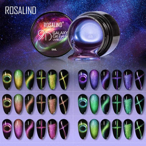 ROSALIND Gel magnétique vernis 9D oeil de chat UV LED ensemble pour manucure socle pour ongles Gel laques hybride vernis aimant Gel pour ongles ► Photo 1/6