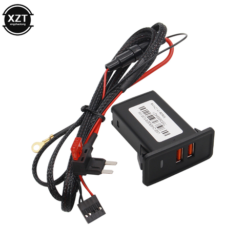 Chargeur de voiture double USB 12V, adaptateur QC3.0 pour Seat Leon Ibiza forVW Golf Passat forJetta Passat Beetle Sharan ► Photo 1/6