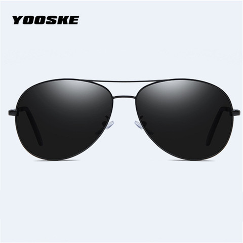 YOOSKE Marque Polarisées lunettes de Soleil homme femme Pilote Conduite lunettes de soleil Vintage Rectangle lunettes anti-uv Lunettes ► Photo 1/6