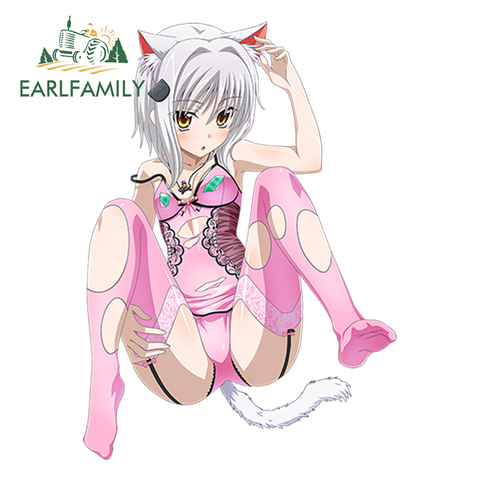 EARLFAMILY-autocollants de voiture Sexy en vinyle, autocollants pour fenêtre de voiture Sexy, 13cm, DxD, pour fille, Anime, beauté touju Koneko ► Photo 1/6